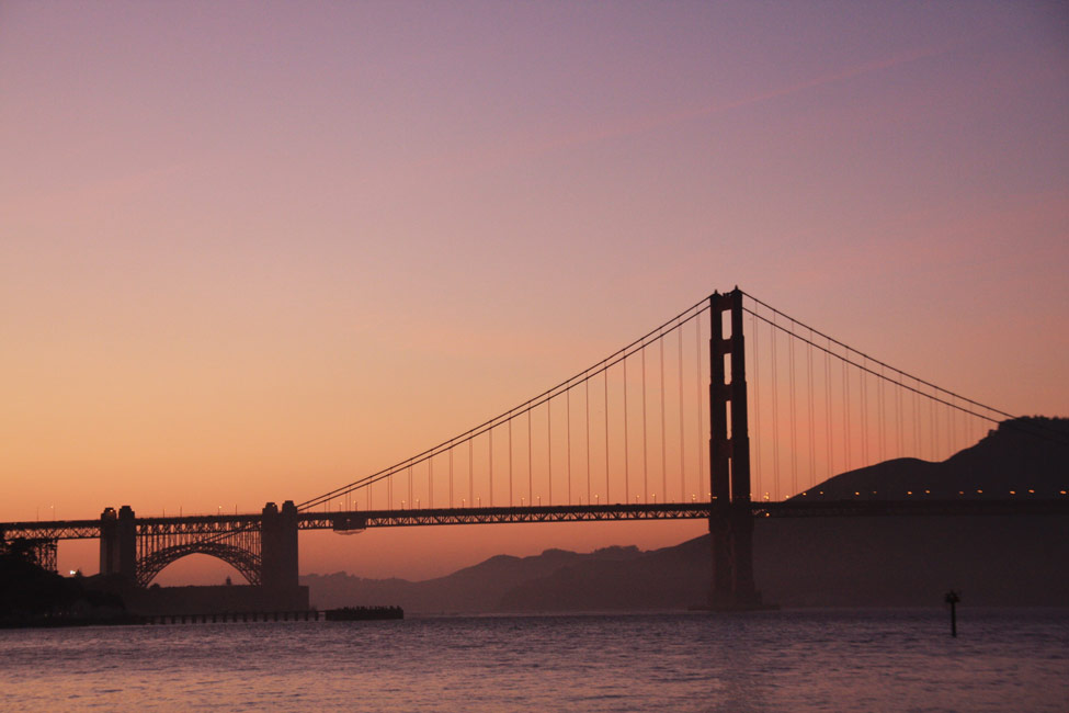 golden gate bridge sunset. Golden Gate Bridge -
